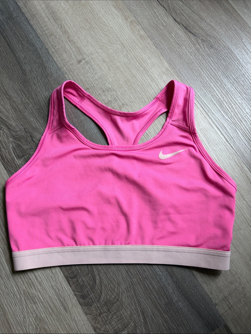 Nike Hot Pink Racerback Training Sports Bra with Light Pink Band